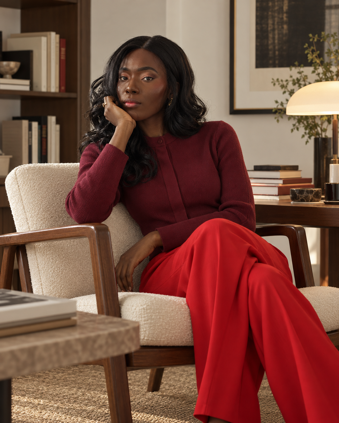 Evelyn Jegede in a relaxed setting